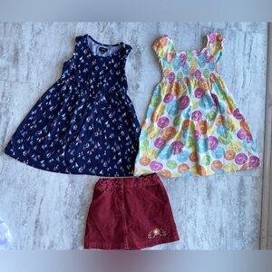Bundle of girls dresses and skirt